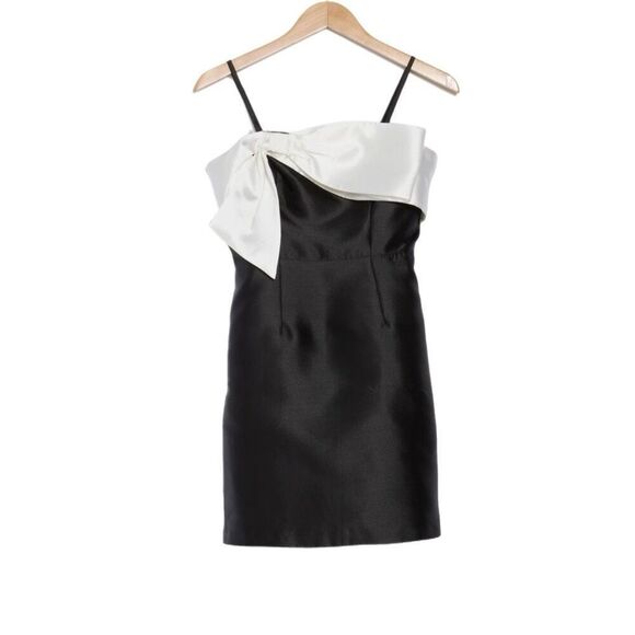 NWT Hutch Serena bow Black and White A-line dress Size 14 - Picture 4 of 11